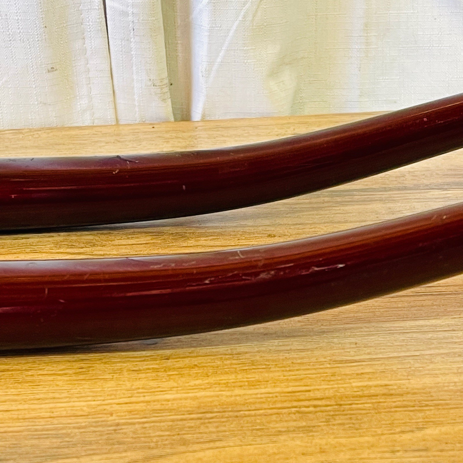 1-inch Threadless MTB Rigid Fork 175mm Steerer Burgundy All CRMO Steel