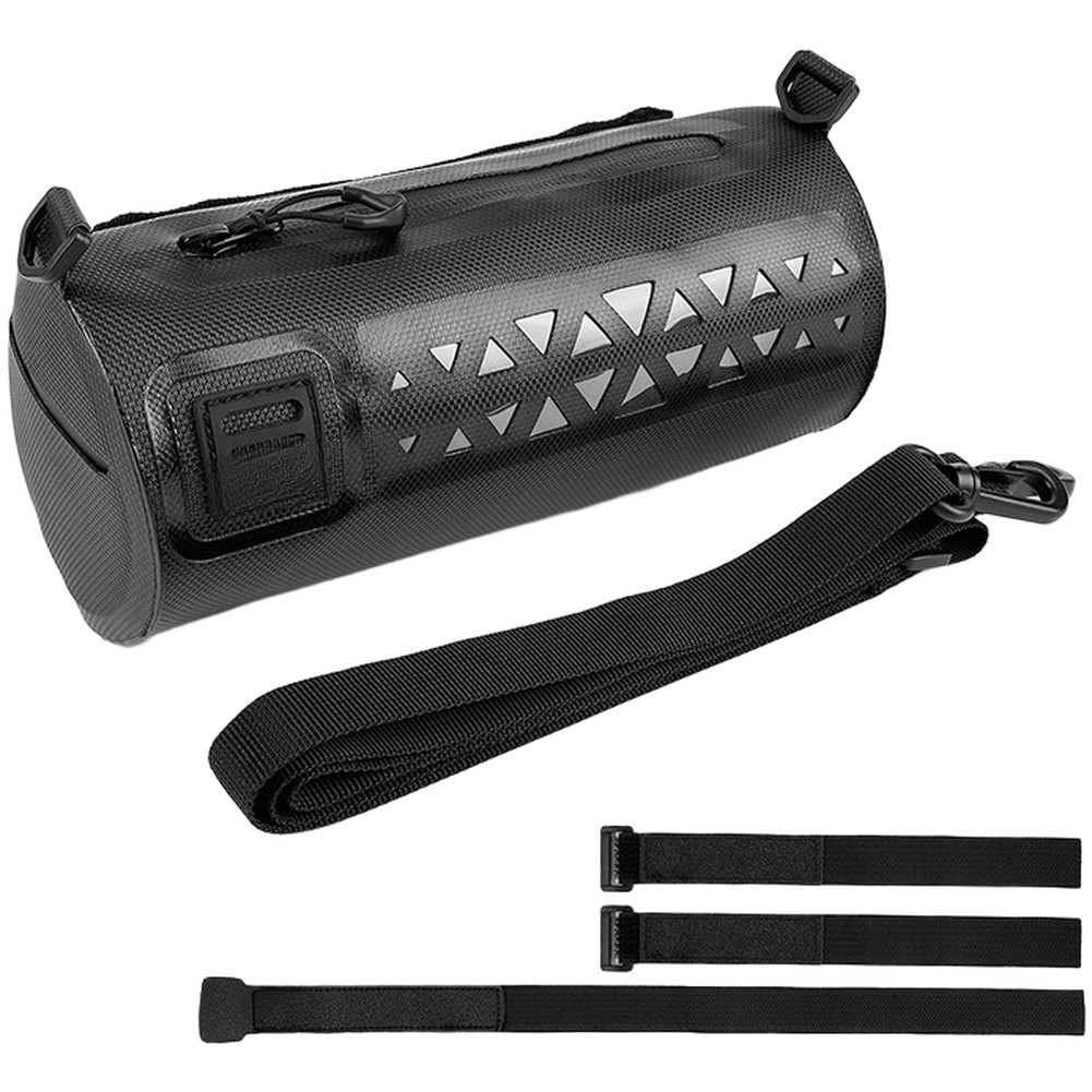 Bike Handlebar Bag Large Capacity Waterproof PVC 23x11cm Reflective Trim