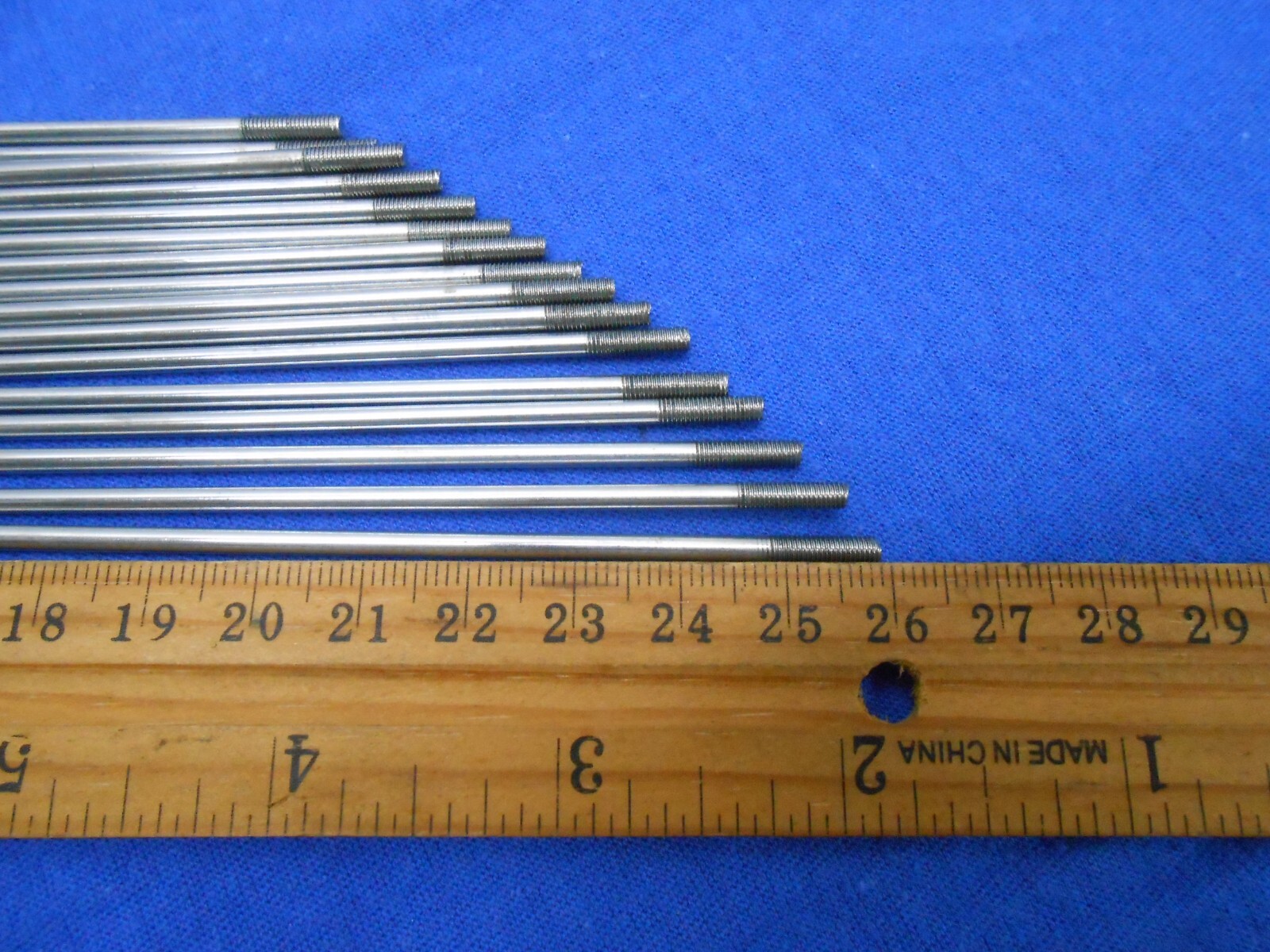 260mm Long 16 Silver Steel Spokes 12g (2.55mm) with Silver brass nipples StaTru