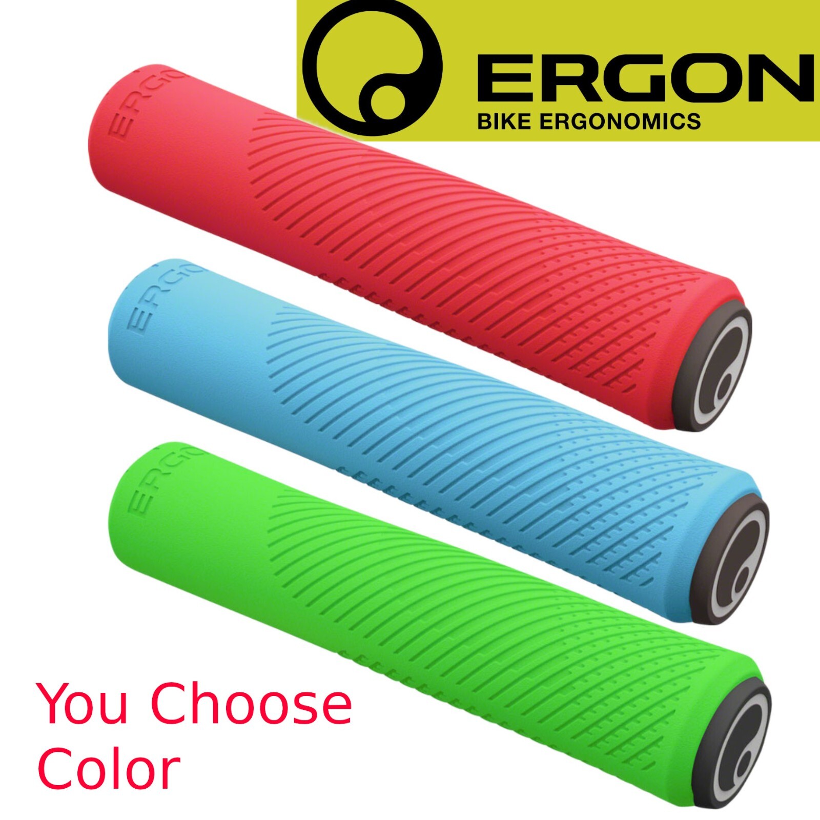 Ergon GXR Team Superlight Rubber Grips 132mm Choose Color
