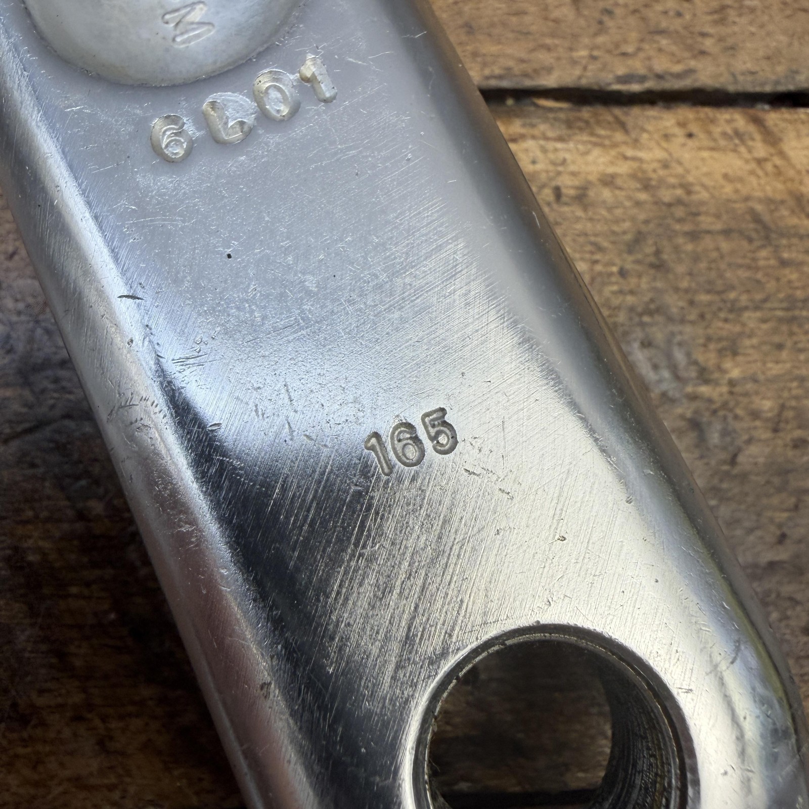 Vintage Bulletproof Crank Arm 165mm Square Taper Silver BMX Alloy RPM