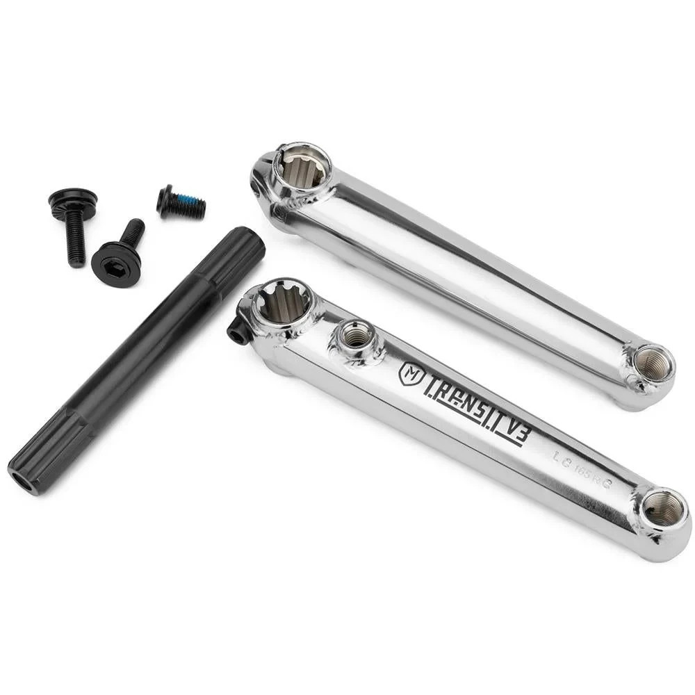 MISSION TRANSIT V3 BMX CRANK SET – 3PC CRANKS – LHD/RHD – CHROME