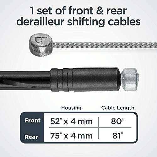 Bike Brake and Derailleur Cable Repair Set , Black