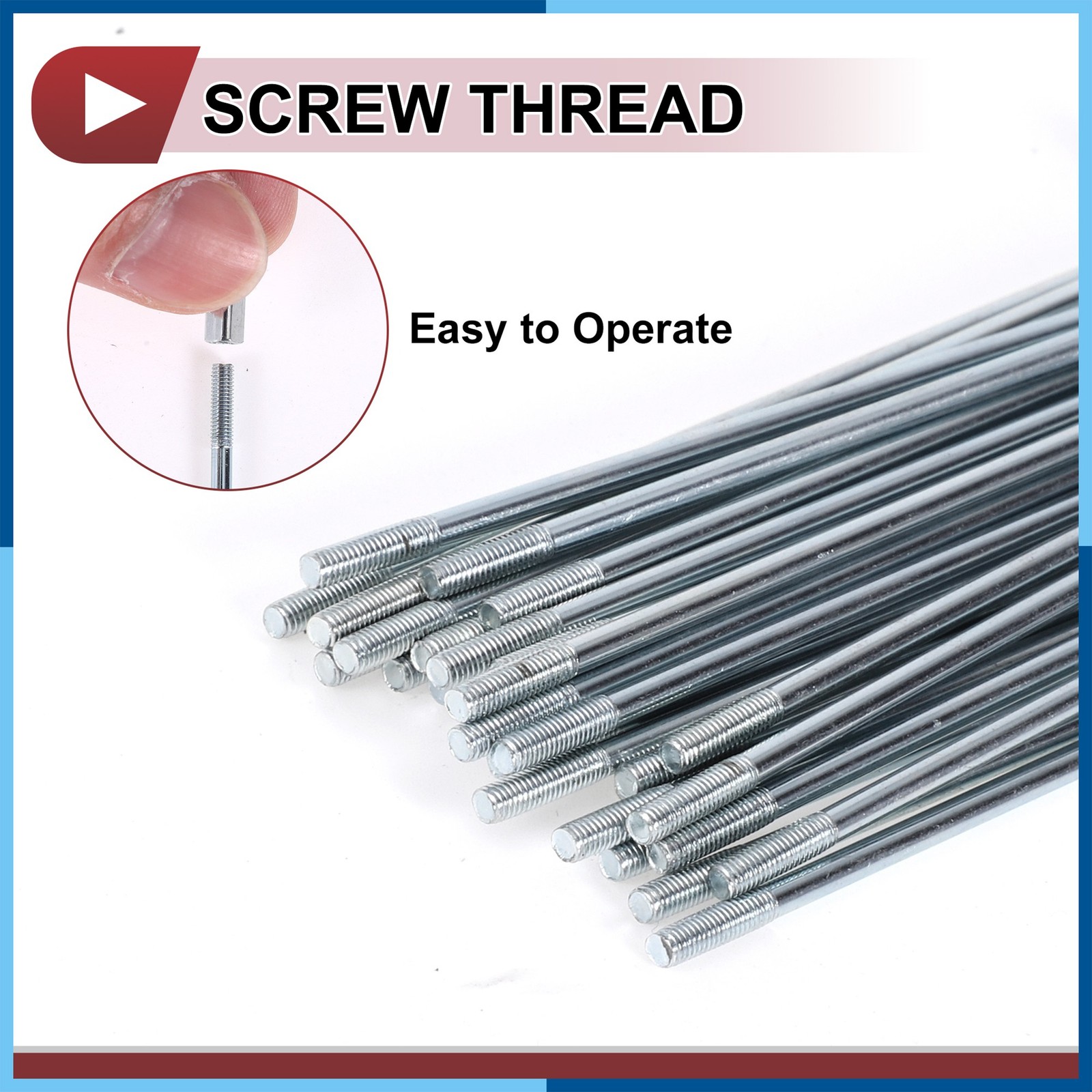 36Set 12G Bicycle Spokes 209mm Bike Wheel Spokes 45 Steel Galvanized Silver Tone
