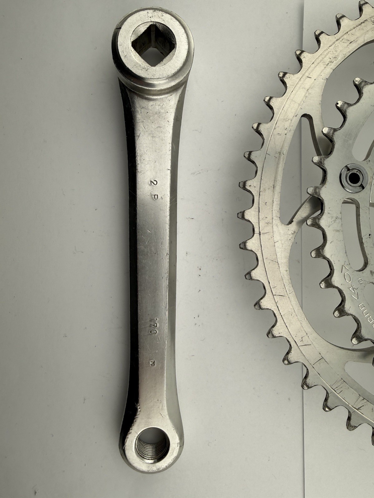 Vintage Shimano 600 Arabesque Crankset 170mm Square Taper Double Japan
