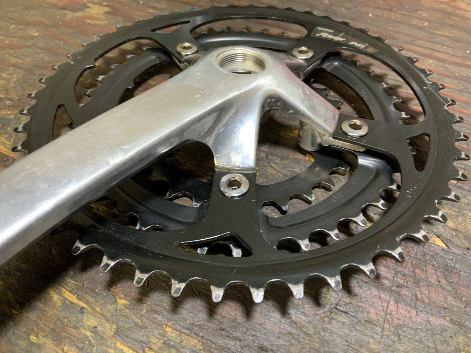SR Suntour Sakae XCE 175mm 50/40/28t Triple Crankset MTB/Hybrid w/Bolts & Covers