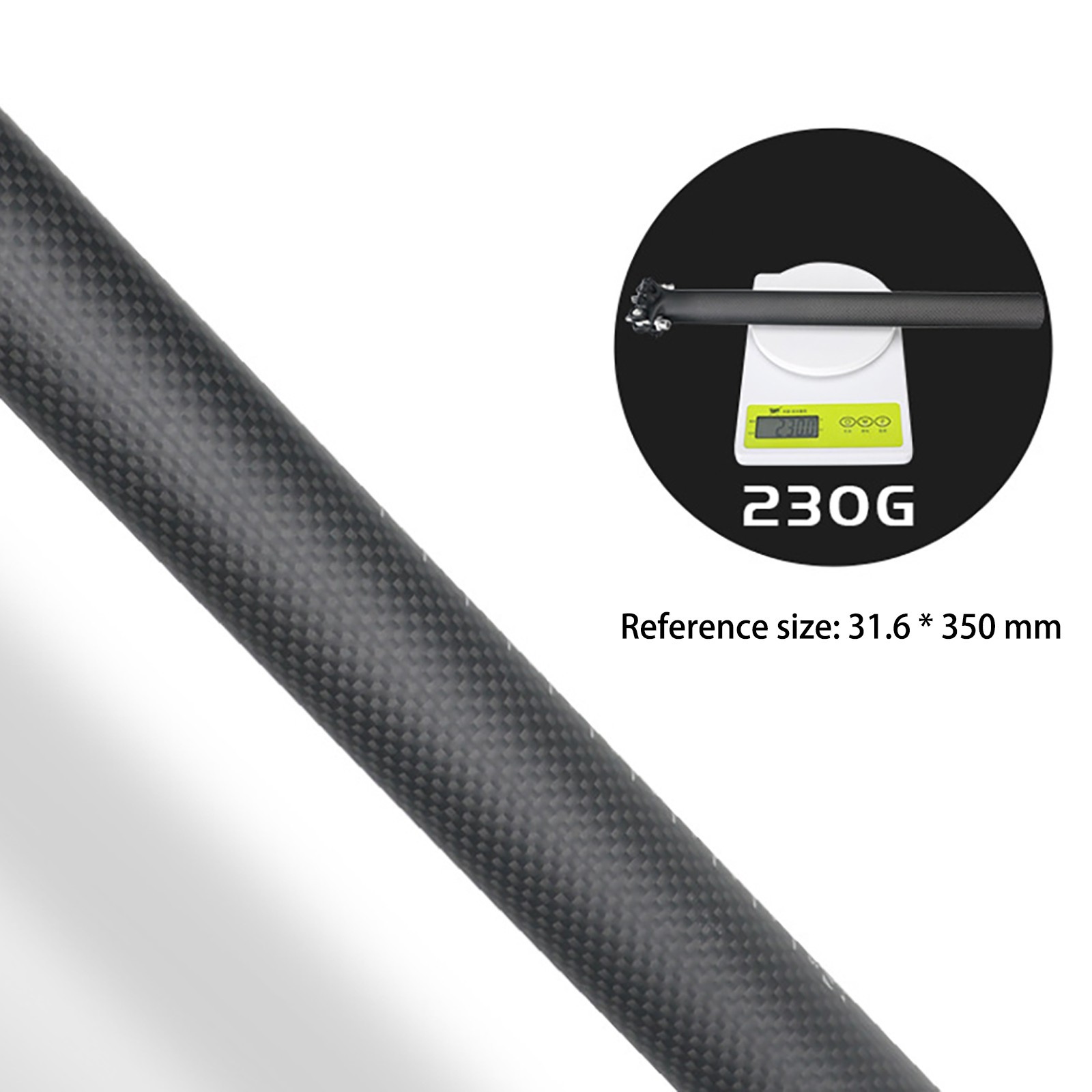 3K Carbon Fiber Bicycle Seatpost Racing Road Bike Seat Post Tube 27.2 x 350 mm