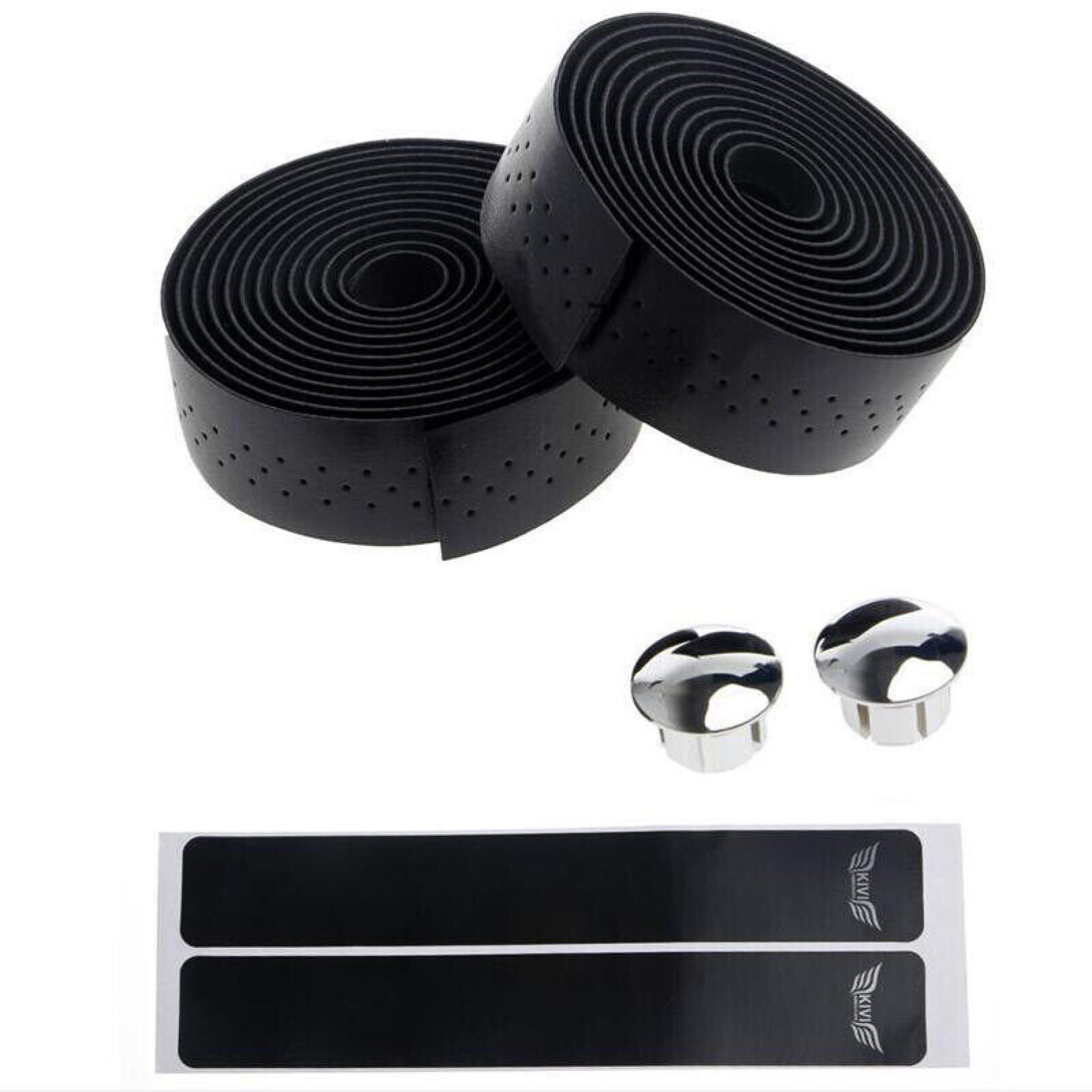 2PCS Breathable Leather Road Bike Handlebar Grip Bar Bicycle Belt Wrap Tape i