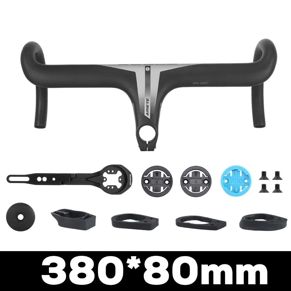 Carbon Road Bike Integrated Drop Bar -6 Degree Full Internal Cable 380-440mm