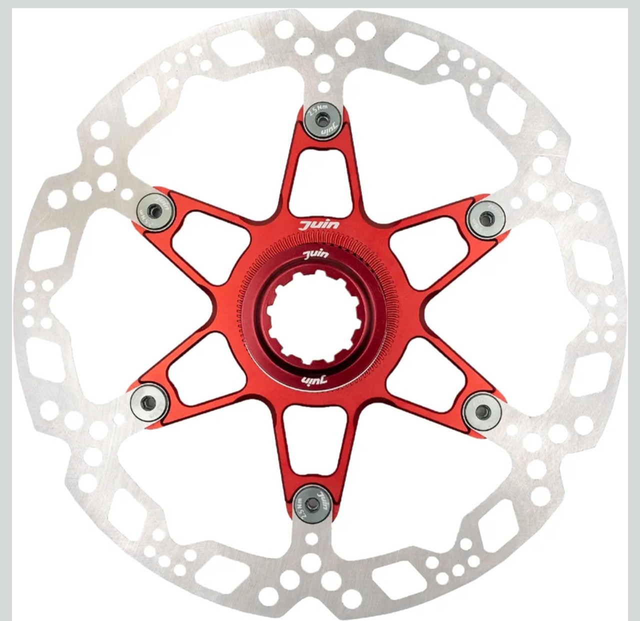 Juin RT01 Centerlock 160mm Disc Brake Rotor Red Lightweight Bicycle Rotor MTB