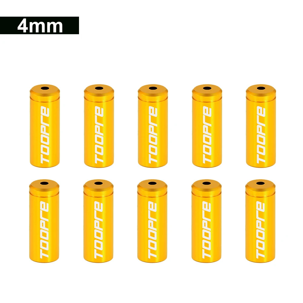 TOOPRE 10Pcs Bike Cable End Caps 4mm 5mm Aluminum MTB Road Brake Shift Tips