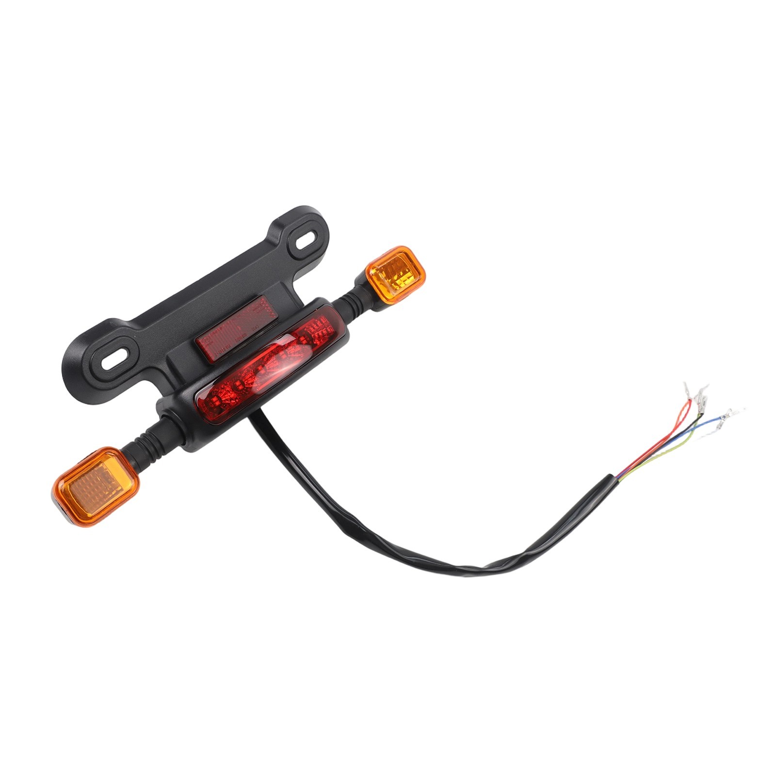Electric Bicycle Taillight Assembly in Black and Yellow with 12V Support