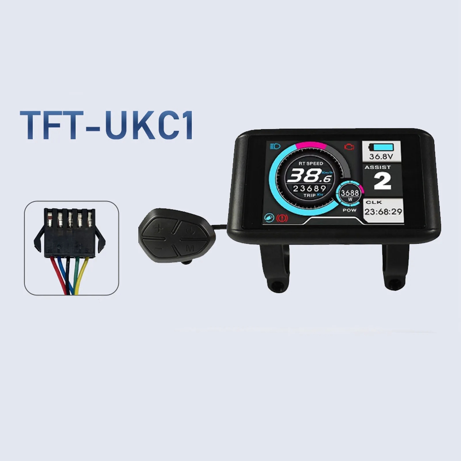 Electric Bike LCD Display 36V-72V UKC1 Colorful Display Control Panel SM/WP Plug