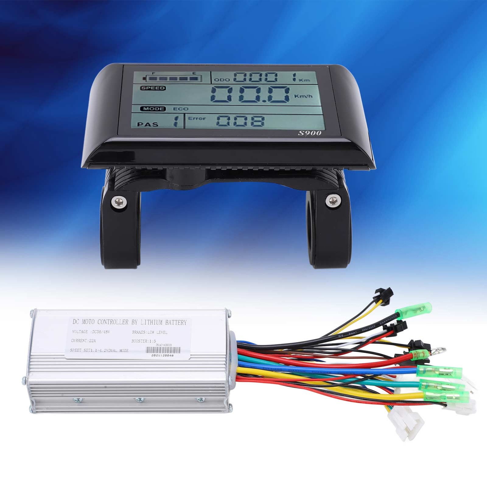 36V 48V 22A Brushless Motor Controller & LCD-S900 Display Kit For E-Bike