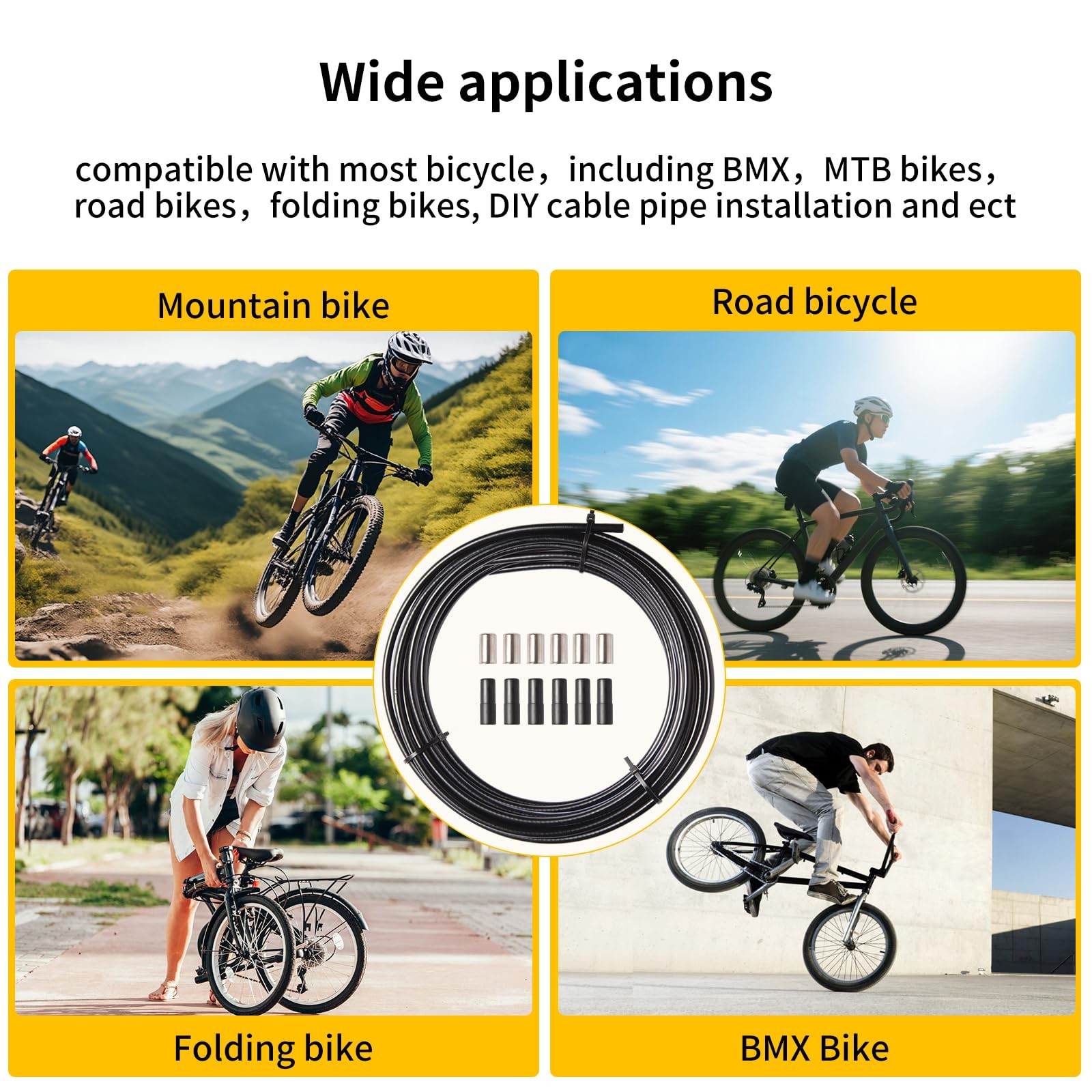 Brake Cable Housing Lined Bicycle Outer Tube Casing for Mountain Bike