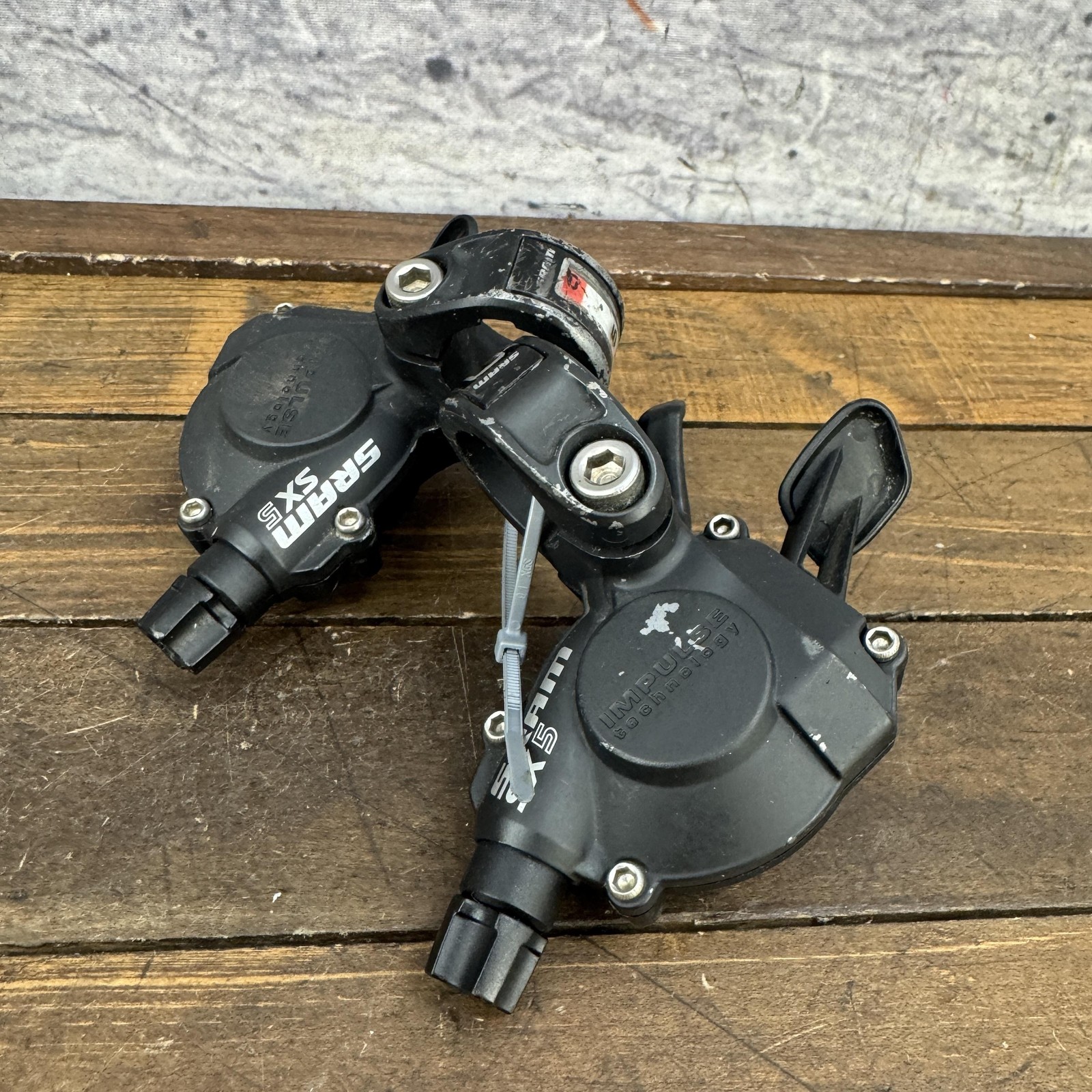 SRAM SX5 3×9 Trigger Shifter Set MTB Mountain Bike Black 9s Impulse Tech Pair