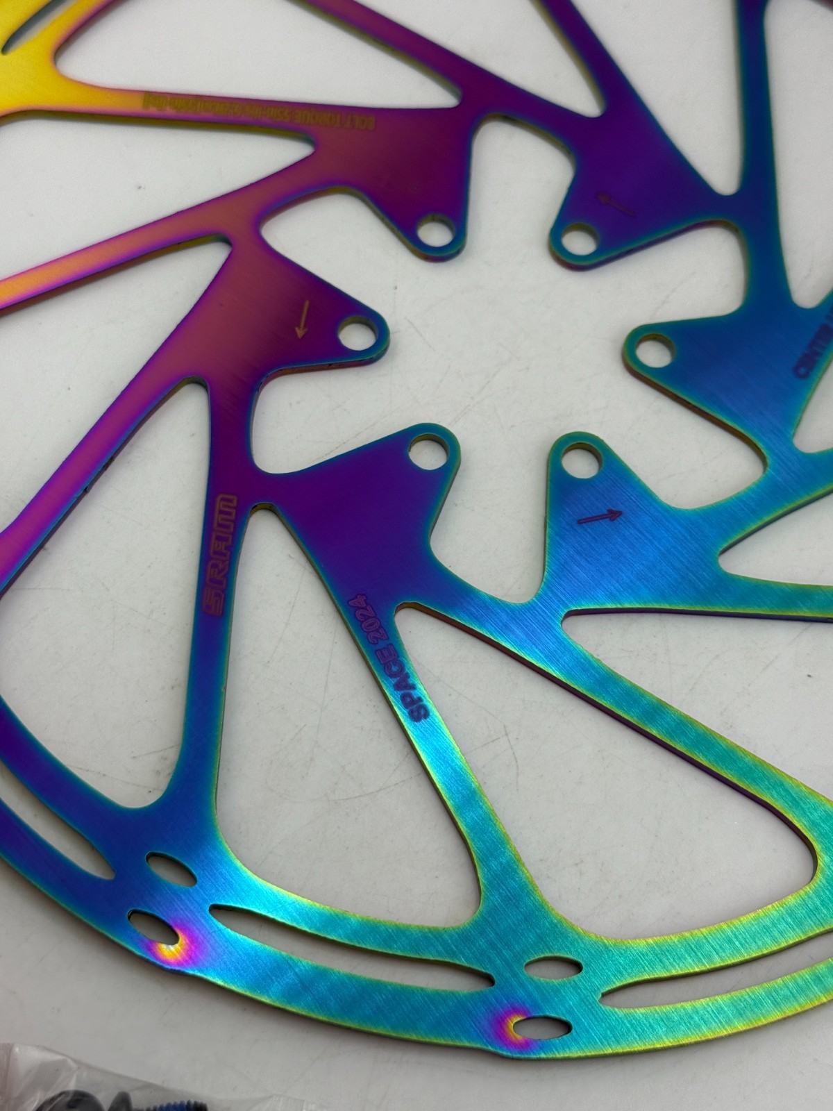 SRAM CenterLine Disc Brake Rotor – 203mm, 6-Bolt, RAINBOW