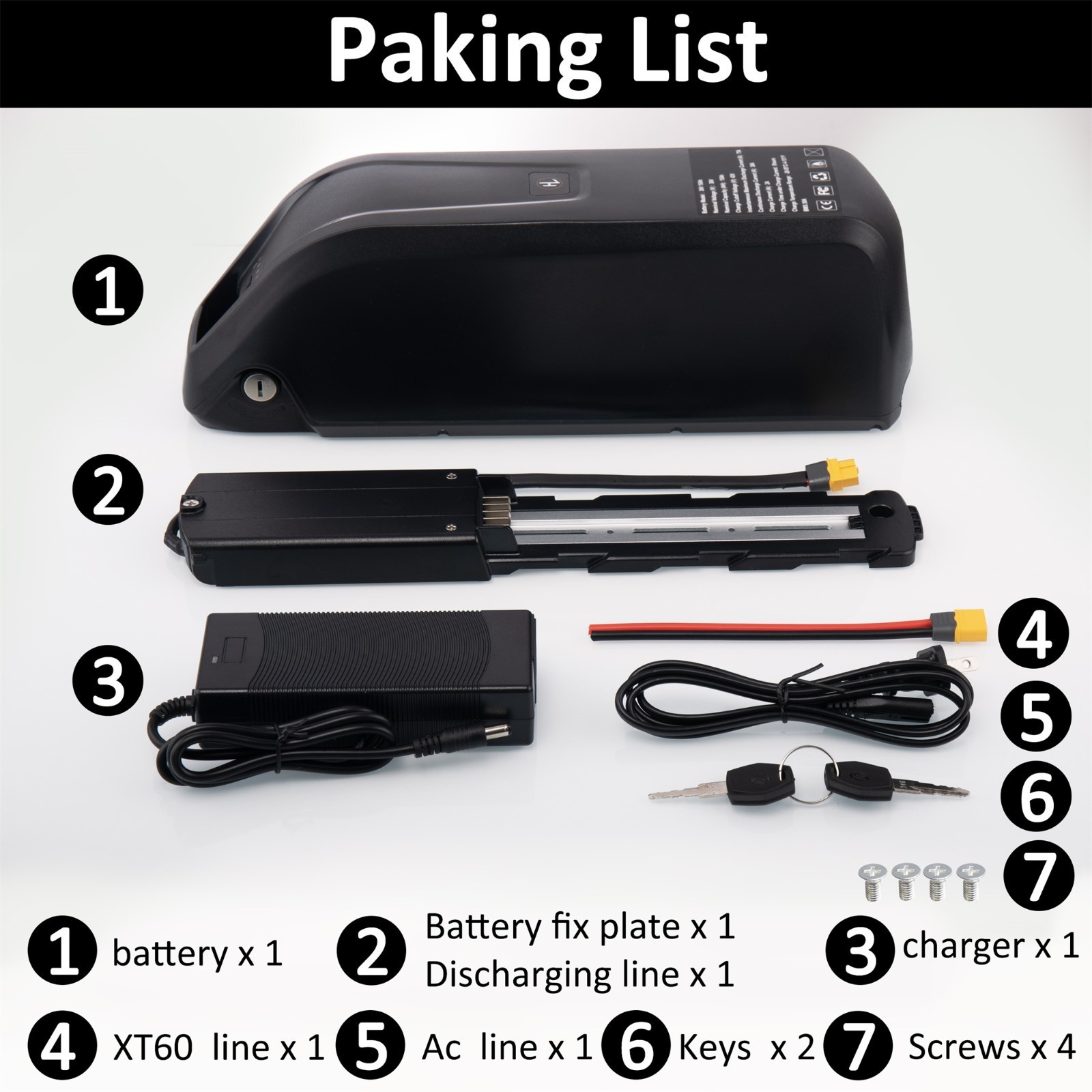 Hailong 36V/48V/52V 10ah/15ah/20ah electric bicycle battery for 2000W Motors