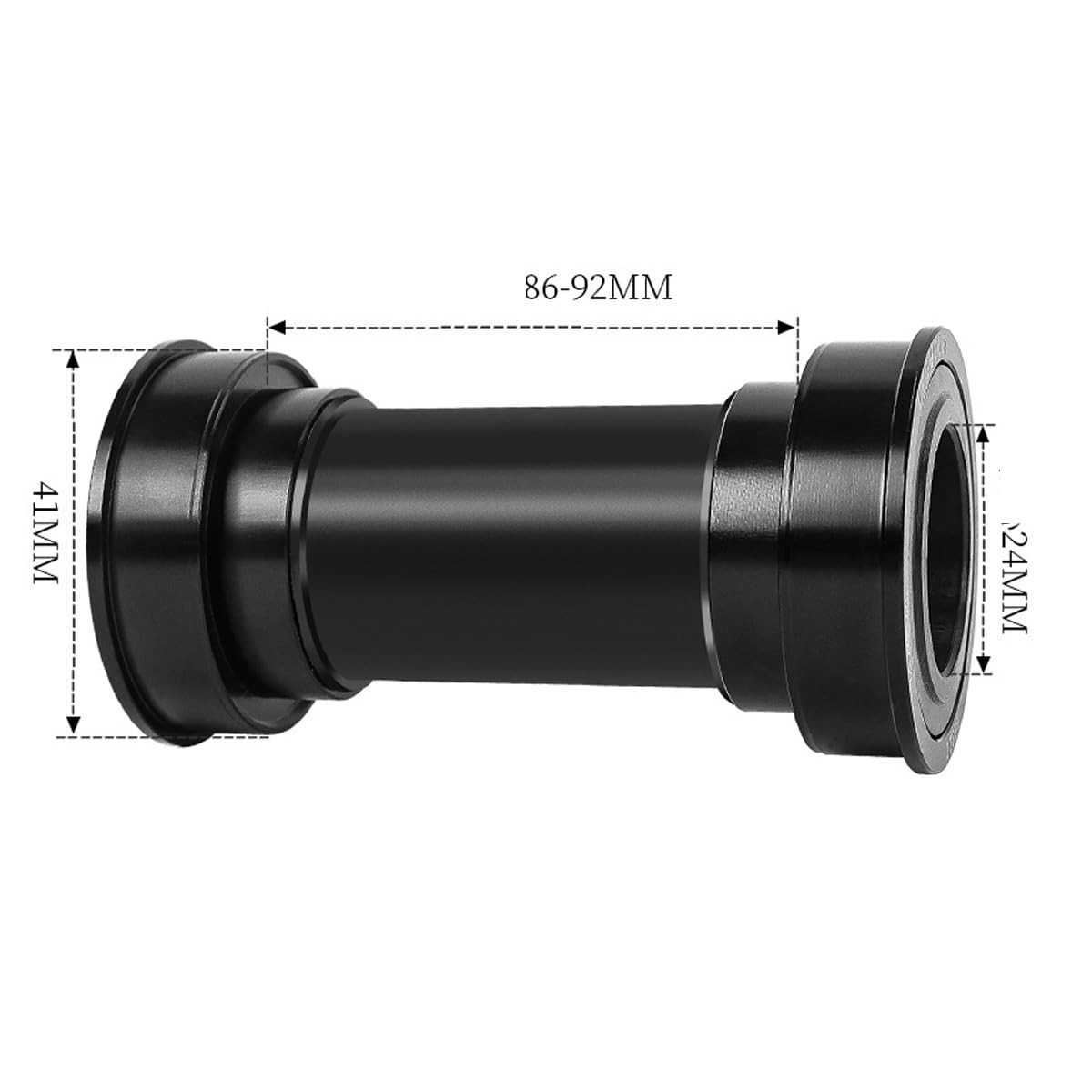 Pressfit Bottom Bracket for BB86/BB92 41mm | Ceramic Bearing | 24mm Axle | Includes Ada…