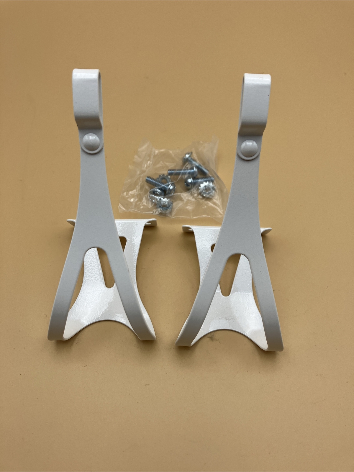 White Toe Clips Vintage
