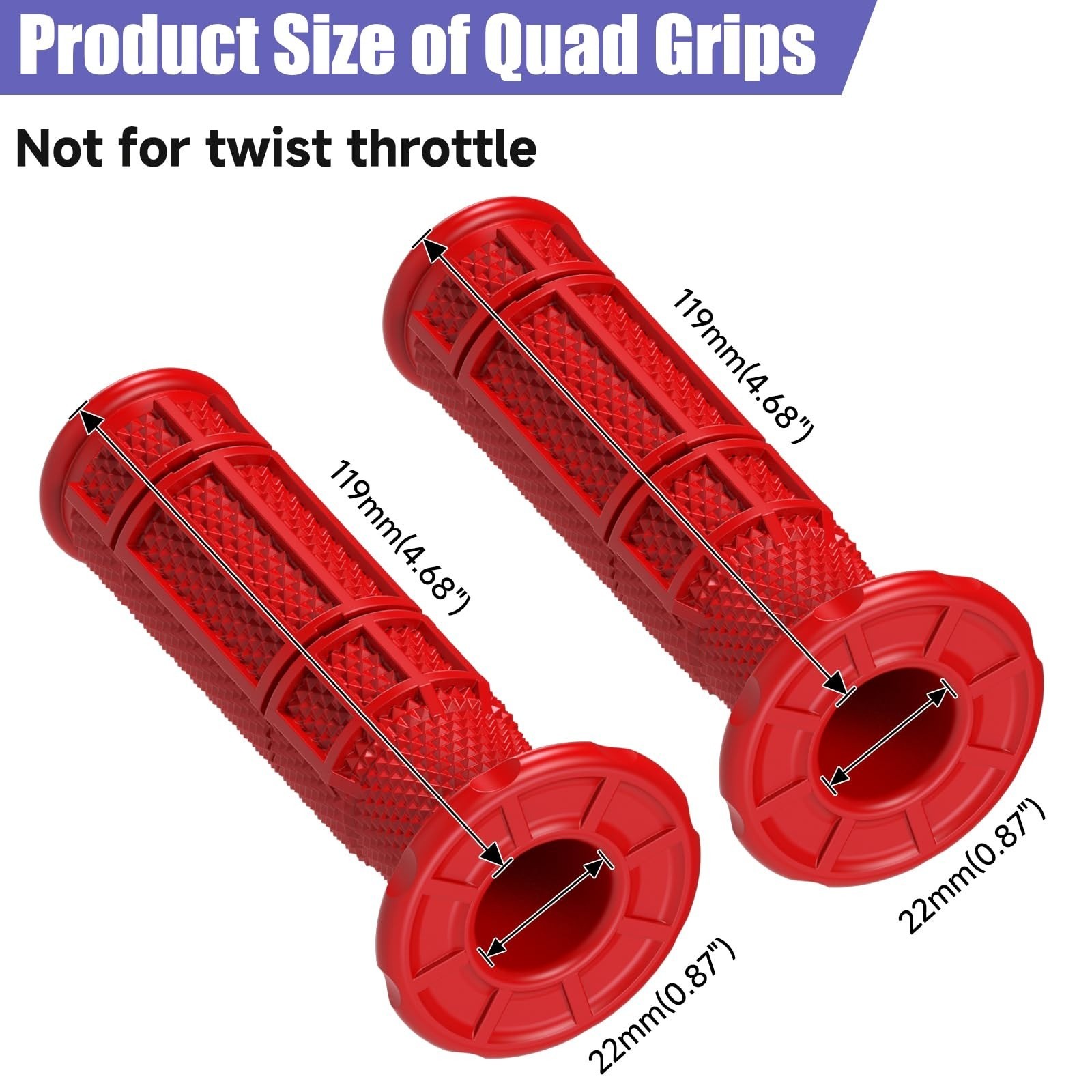 CILOYU 7/8 Handlebar Grips Rubber for ATV Replacement
