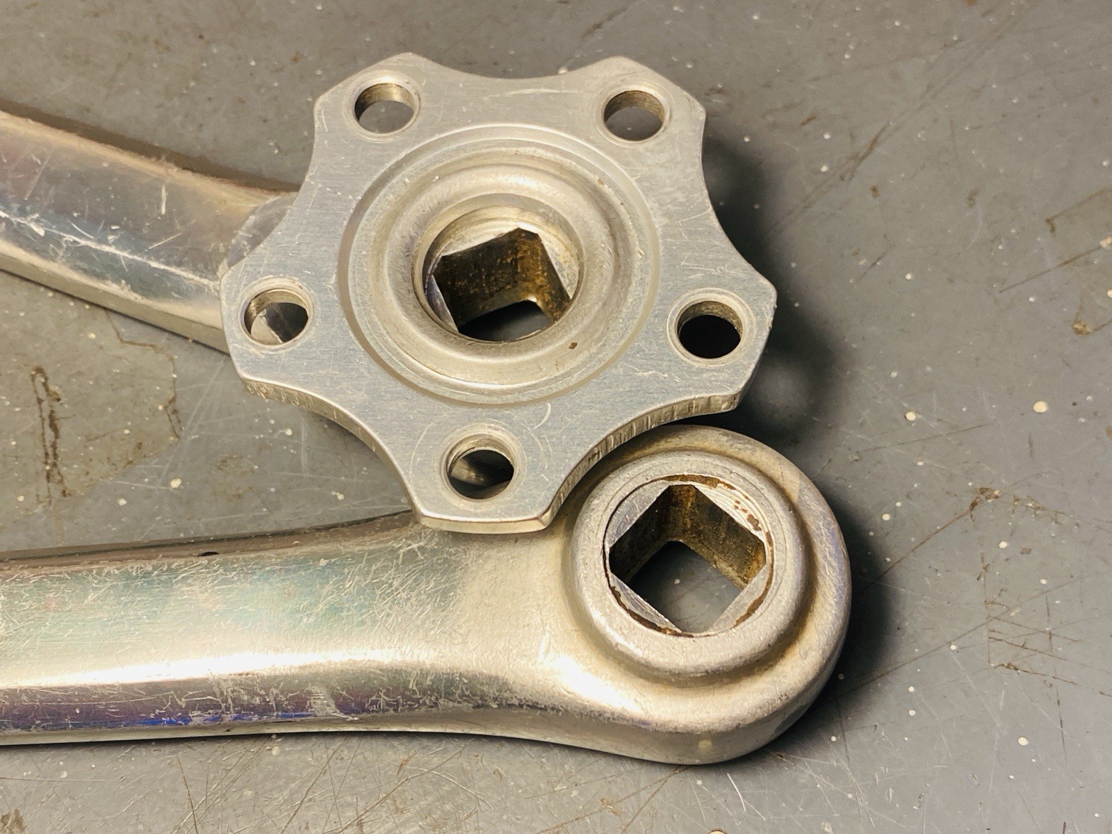 Vintage VGC 1981 Sugino Super Maxy Crankset 165mm 50.4BCD JIS w/ Dust Caps