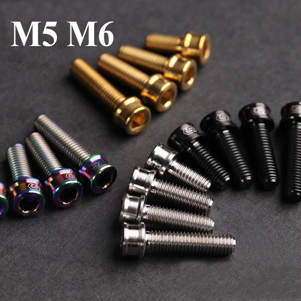 M5x10/12/14/16/18/20/25mm Cylindrical Head Bolt Ti Titanium Screws Ultra Light