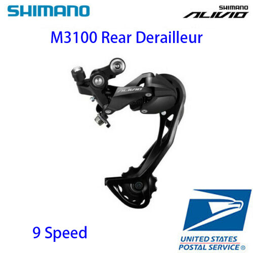 Shimano Alivio RD-M3100 Shadow 9 Speed Rear Derailleur Long Cage MTB