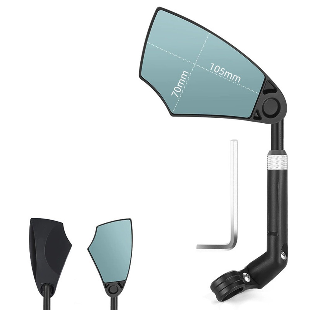 Retractable Mountain Bike Mirrors with Safety Features and Adjustability