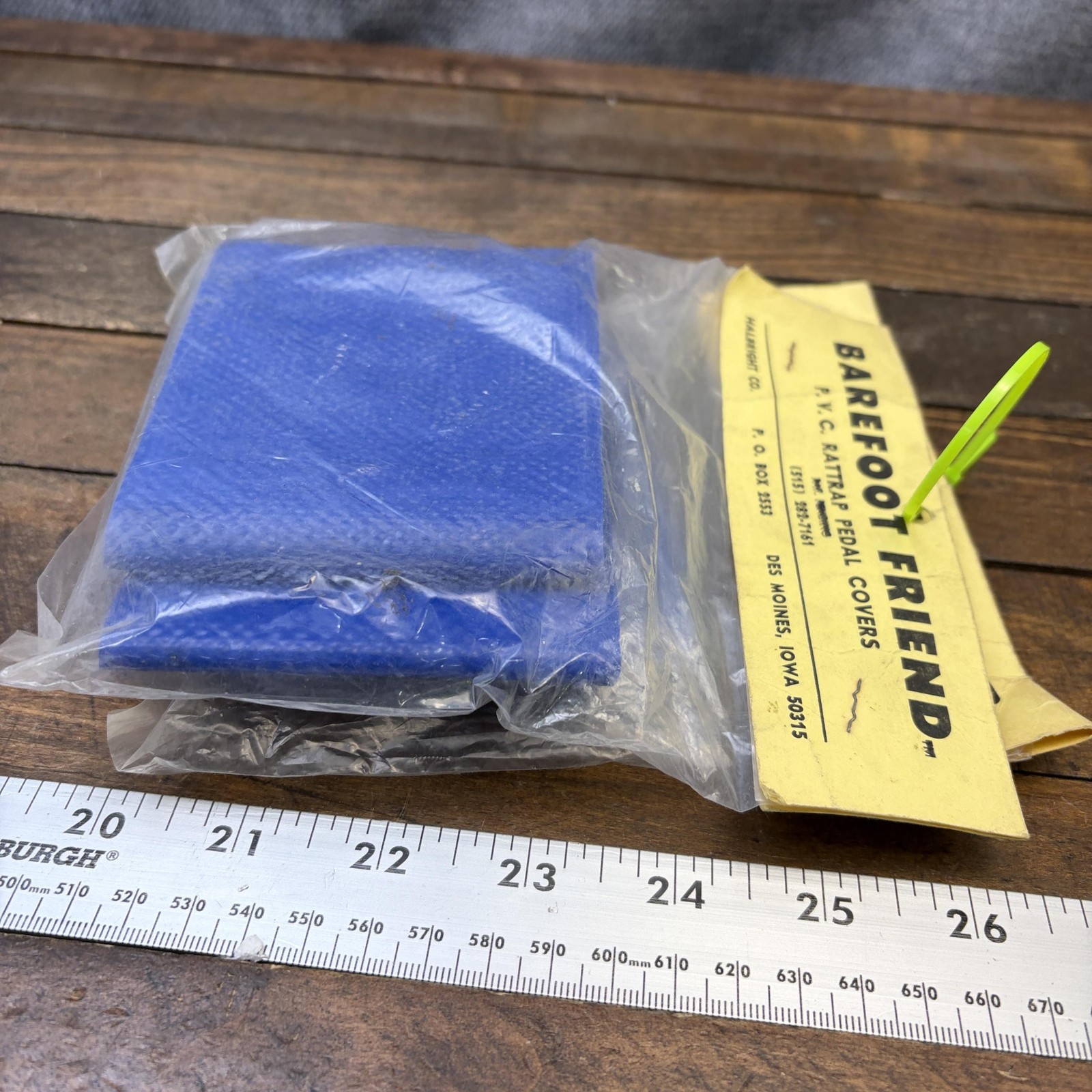 Vintage Barefoot Friend PVC Rattrap Pedal Covers NOS Blue 2 Pair 980959 Bicycle
