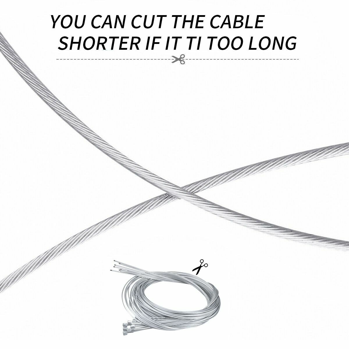 10pcs Bicycle Shift Shifter Derailleur Gear Stainless Steel Inner Cable Wire US