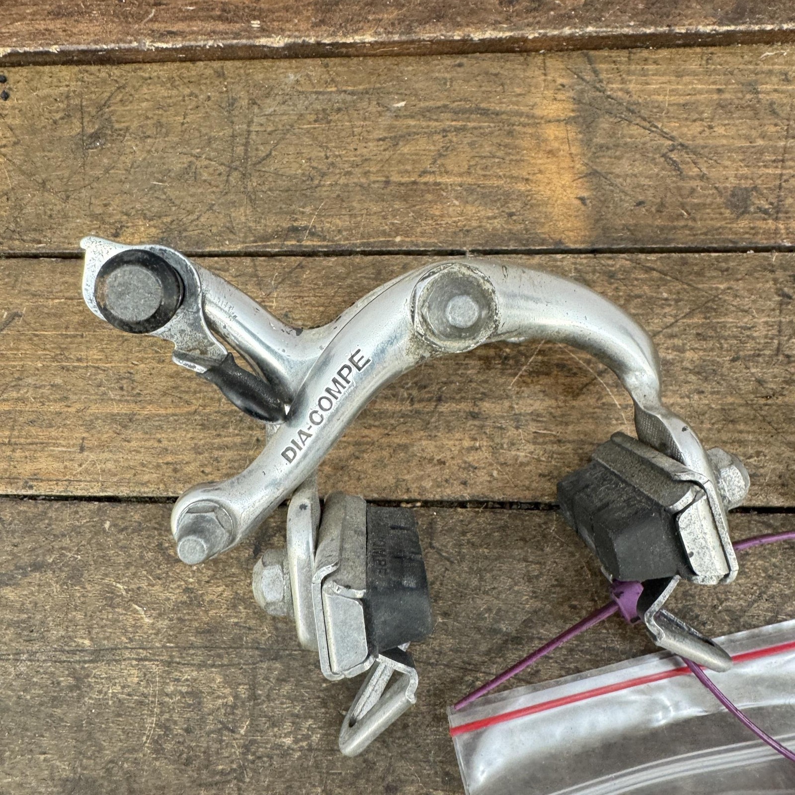 Vintage Dia Compe 400 Caliper Brakes Set Recessed Side Pull Road 80s Bike Japan