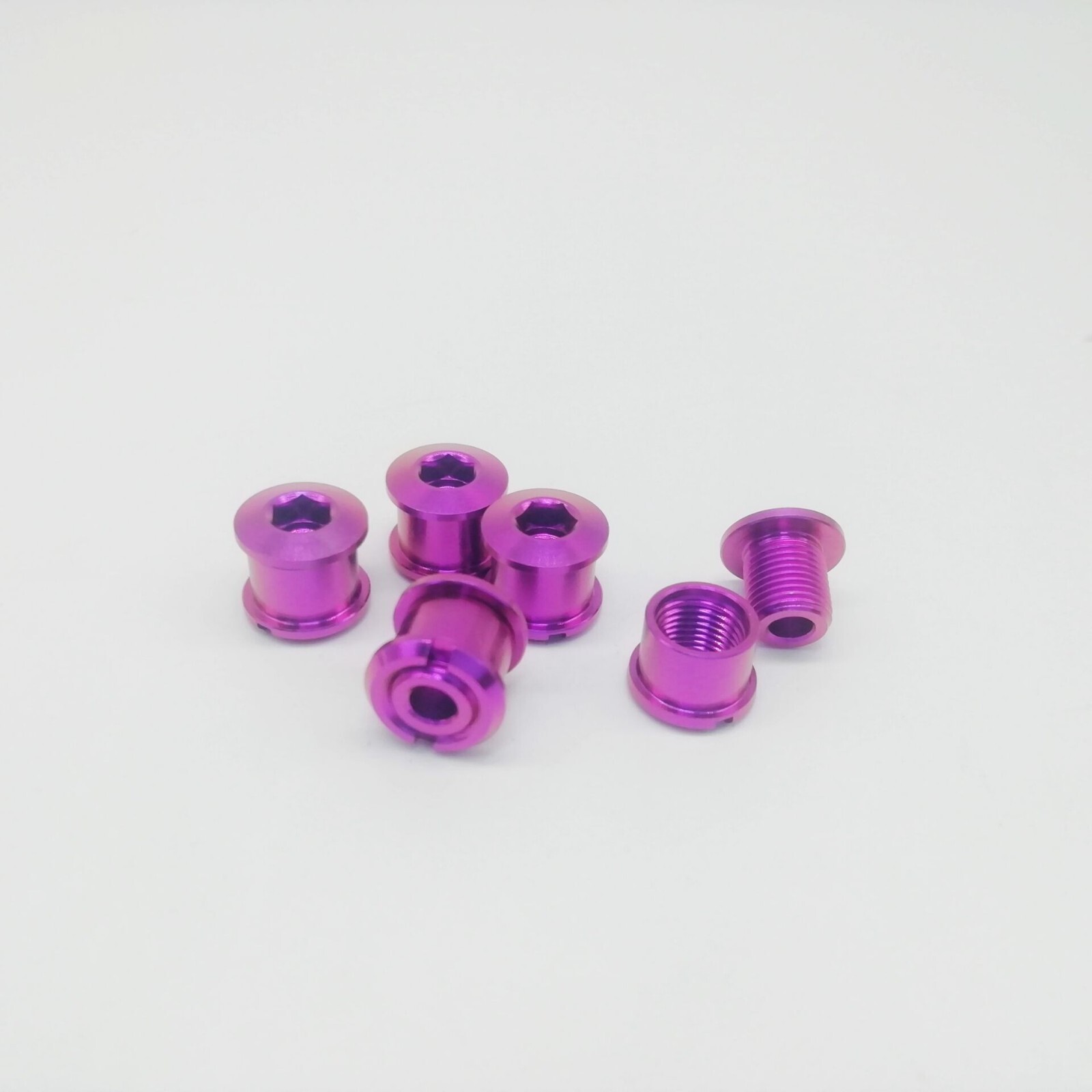 Road Bike Titanium Crankset Chainring Bolts M8 Nuts 6.5mm 5pairs
