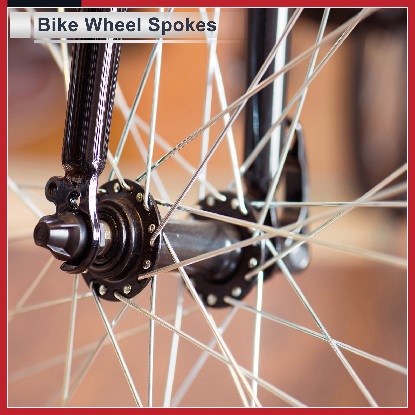 1 Set 13G 225mm Length Bicycle Spokes Nipple 45 Steel Black Universal New
