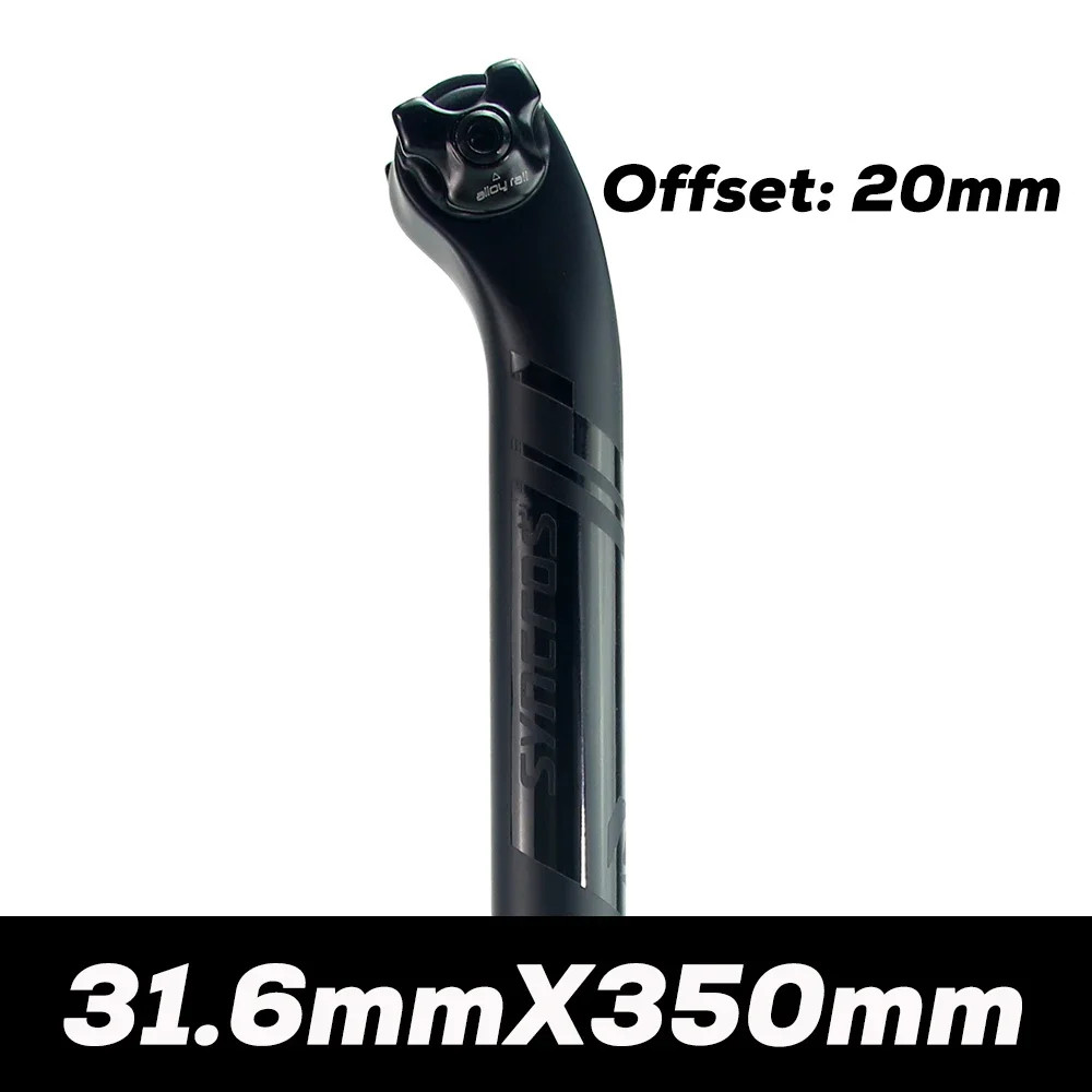 Carbon Fiber Seatpost MTB/Road Bike Seat Tube 0°/20° Rail 7×9/7x7mm 27.2-31.6mm