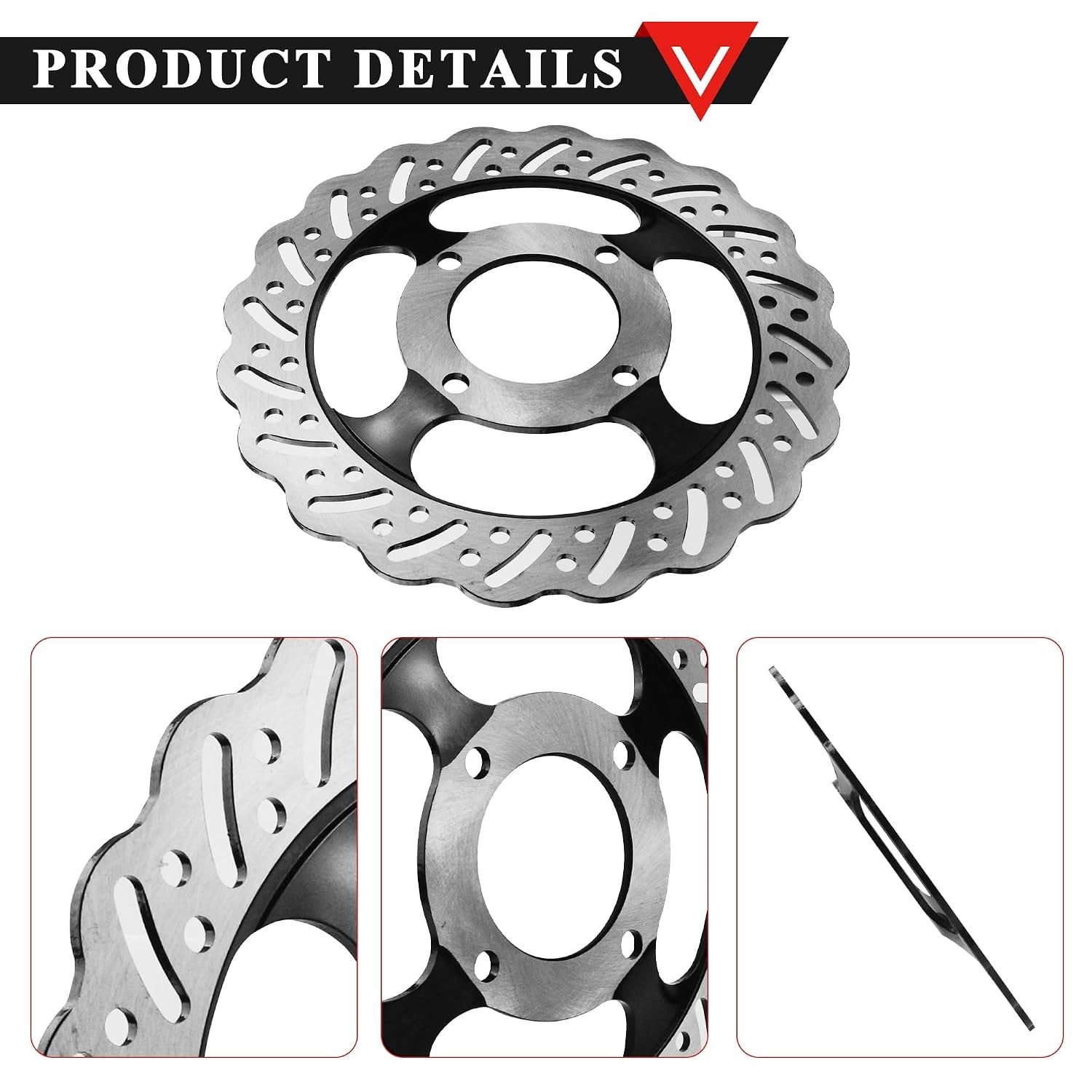 220mm 8.66» Rear Brake Disc Rotor 4 Bolt for 50cc 70cc 90cc 110cc 125cc
