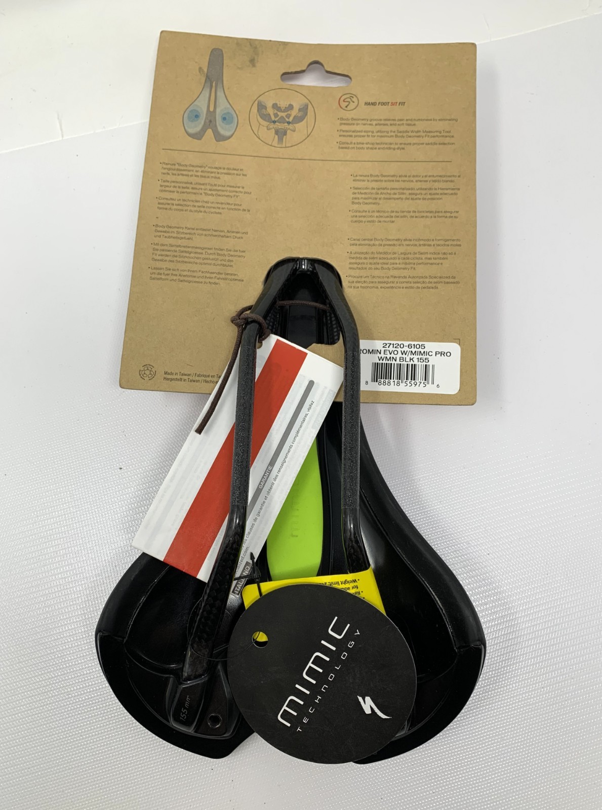Specialized Women’s Romin Evo Mimic Pro 155mm Carbon Rail Saddle – New