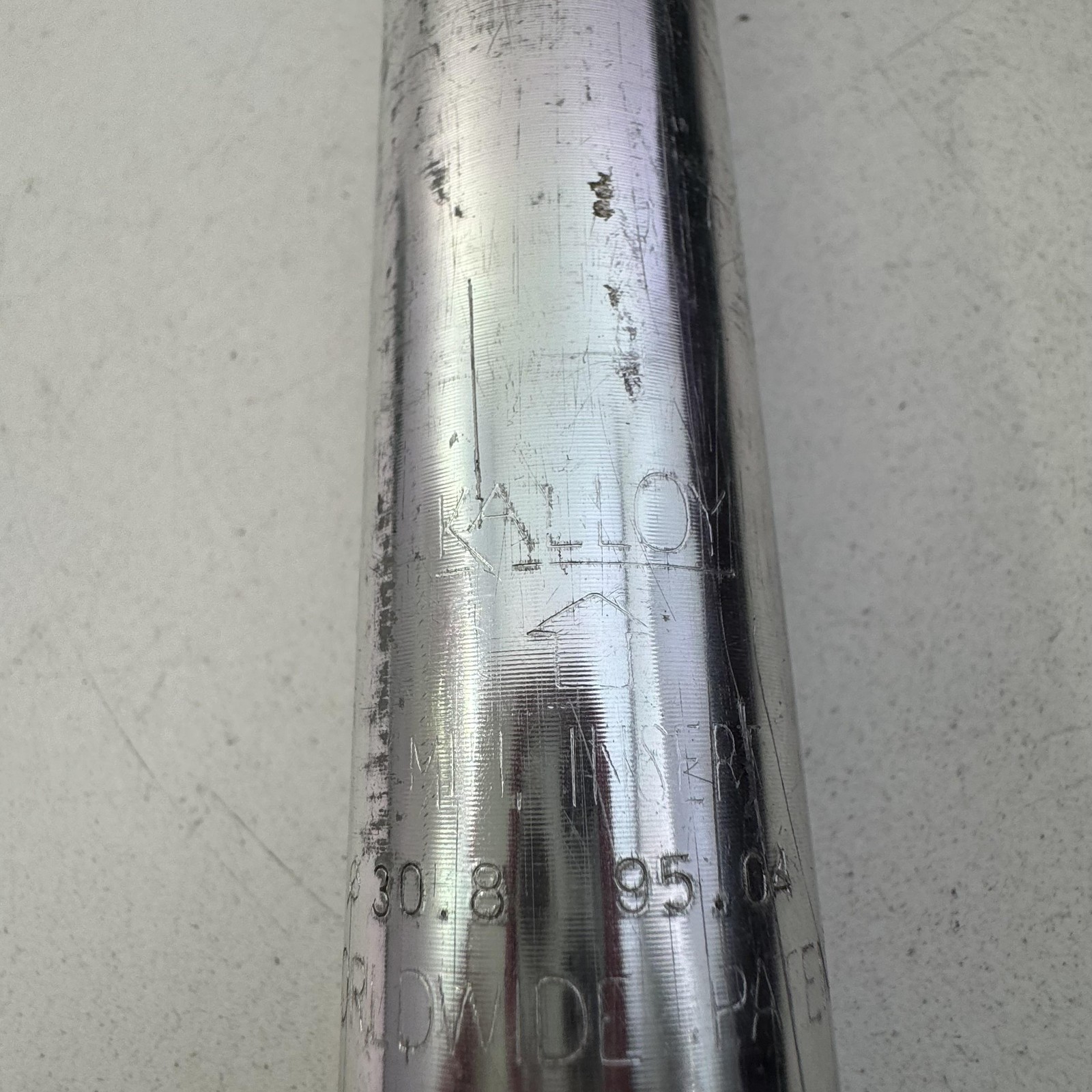 Vintage Kalloy 30.8mm Alloy Seatpost 350mm Silver Layback MTB Road Bike Part A96