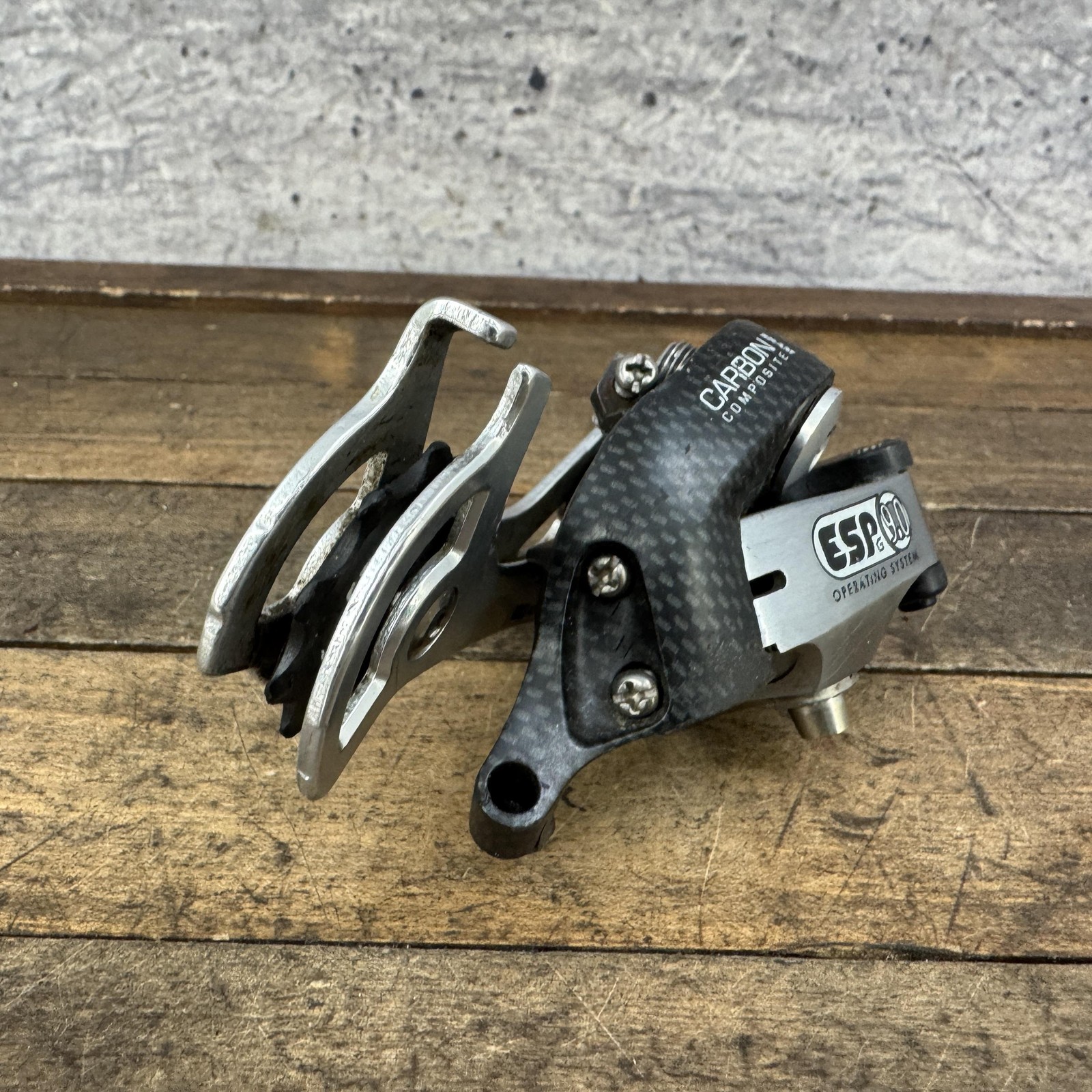 Vintage SRAM ESP 9.0 Rear Derailleur Long Cage Carbon Black 225g 90s MTB