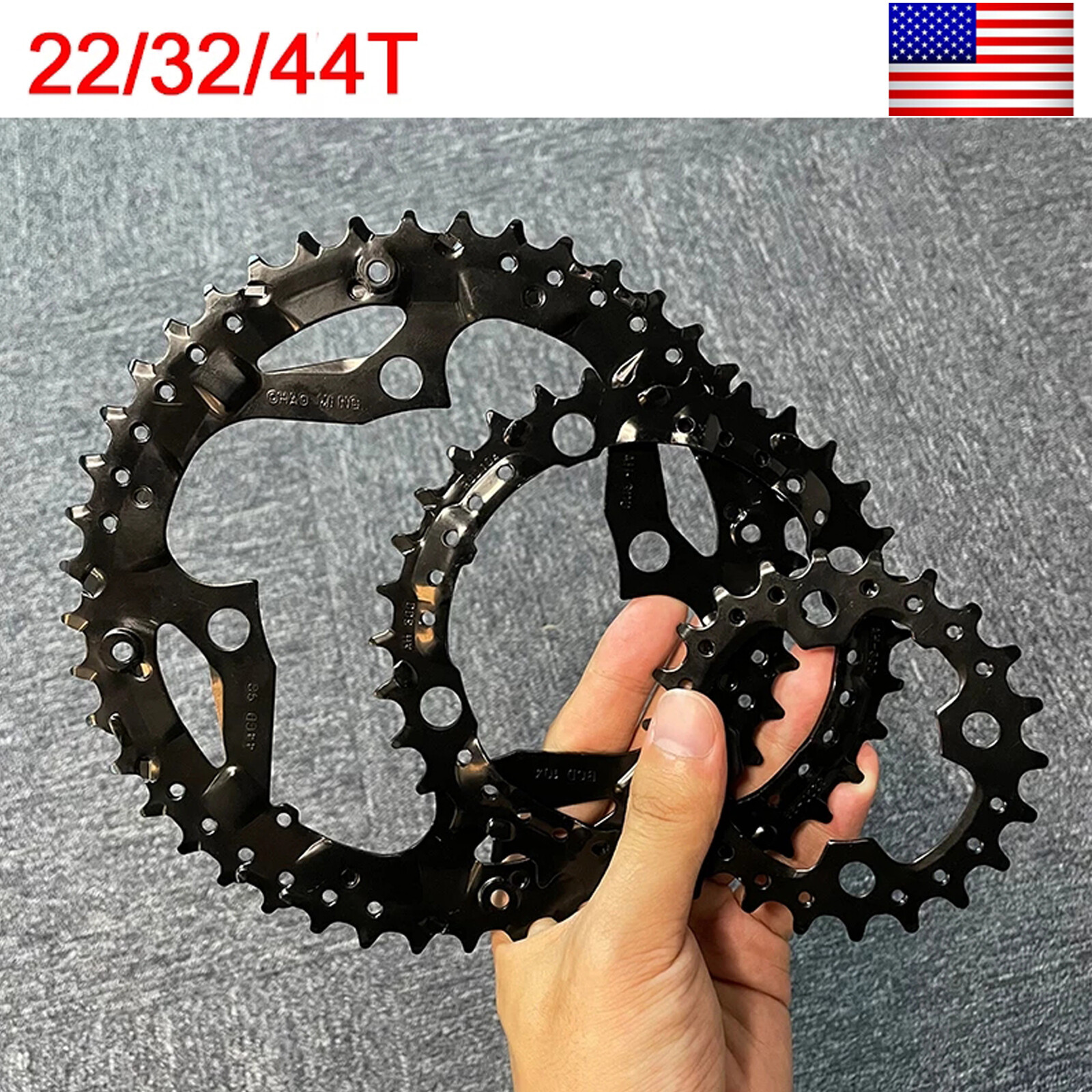 Bike Chainring 44/32/22t Triple MTB Mountain Bicycle Chain Ring Sprockets 3x9s