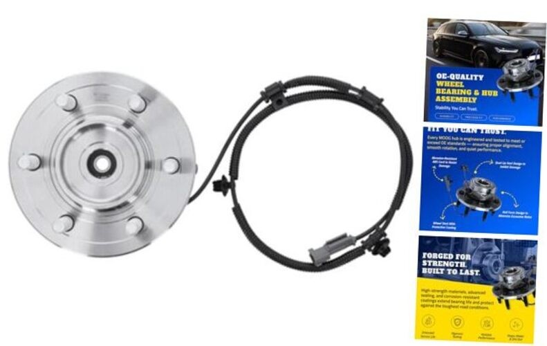 Front Wheel Bearing & Hub Assembly – Direct Replacement Unit – Rust