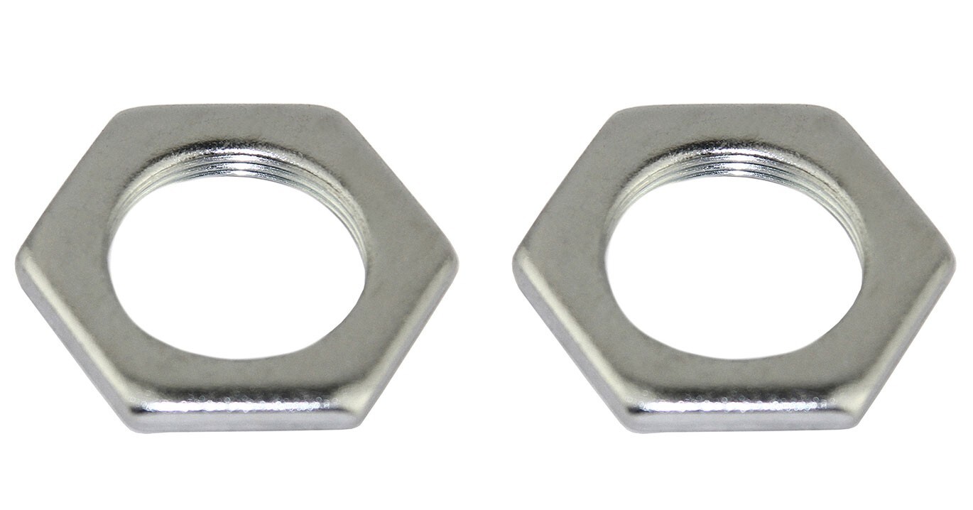 2 BICYCLE BOTTOM BRACKET HEXAGON LOCKNUT BMX FIXIE BEACH CRUISER LOWER CRANK NUT