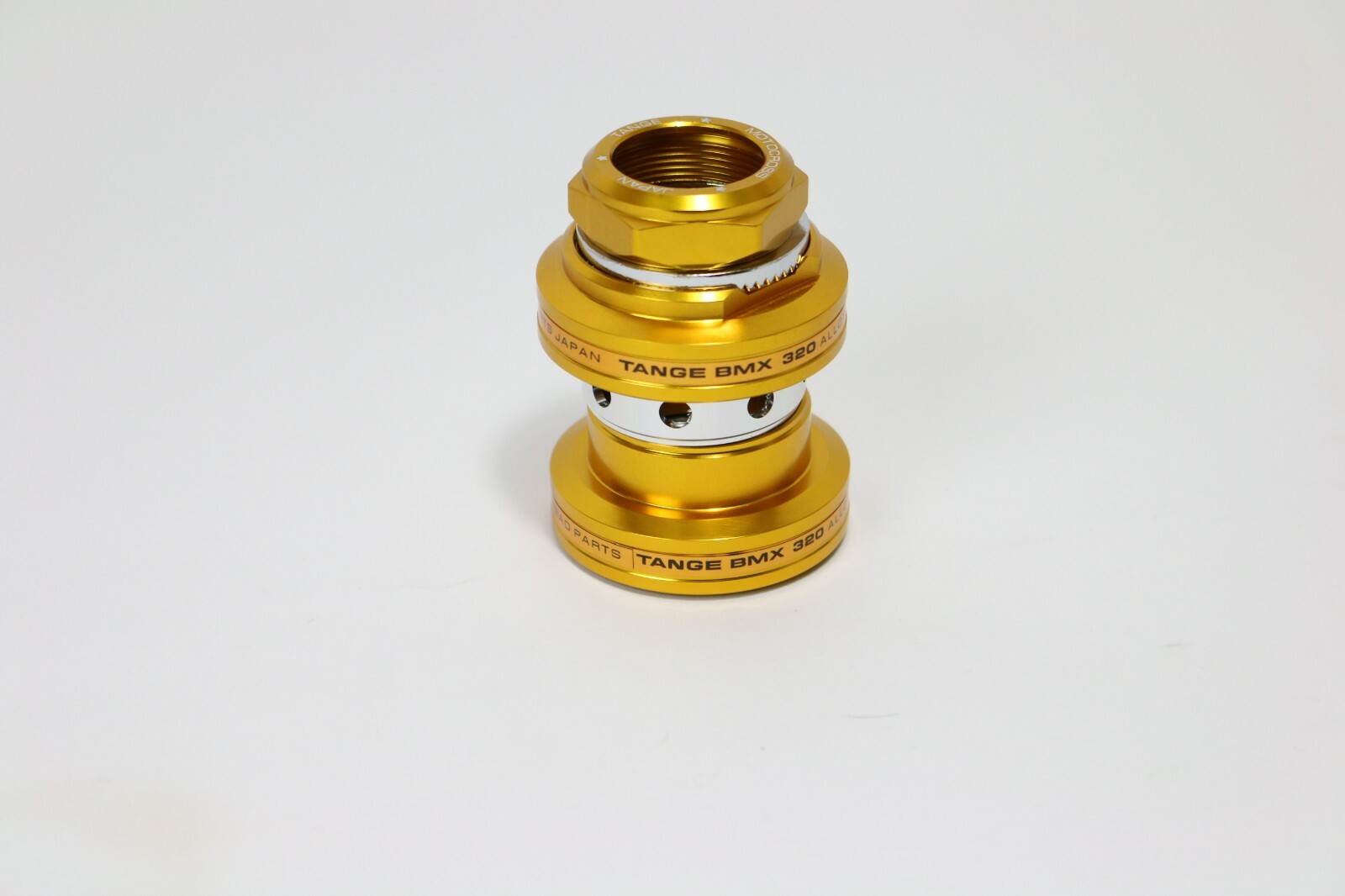 Tange MX 320 headsets Gold Anodized 1″ threaded old school BMX NIB