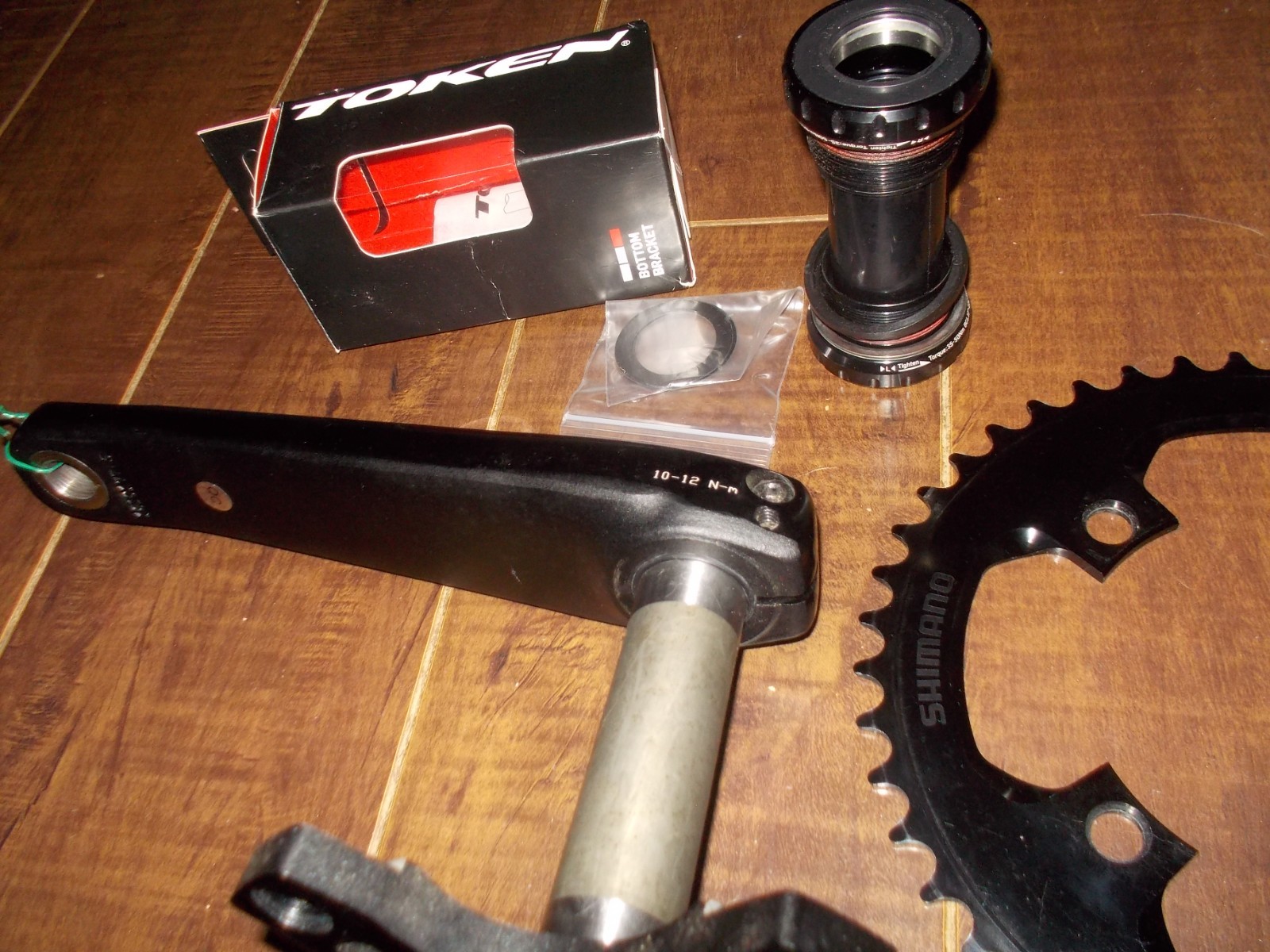 PROMAX HF-2 Hollow complete crankset 177.5 w New bb & 44t DXR black chainring