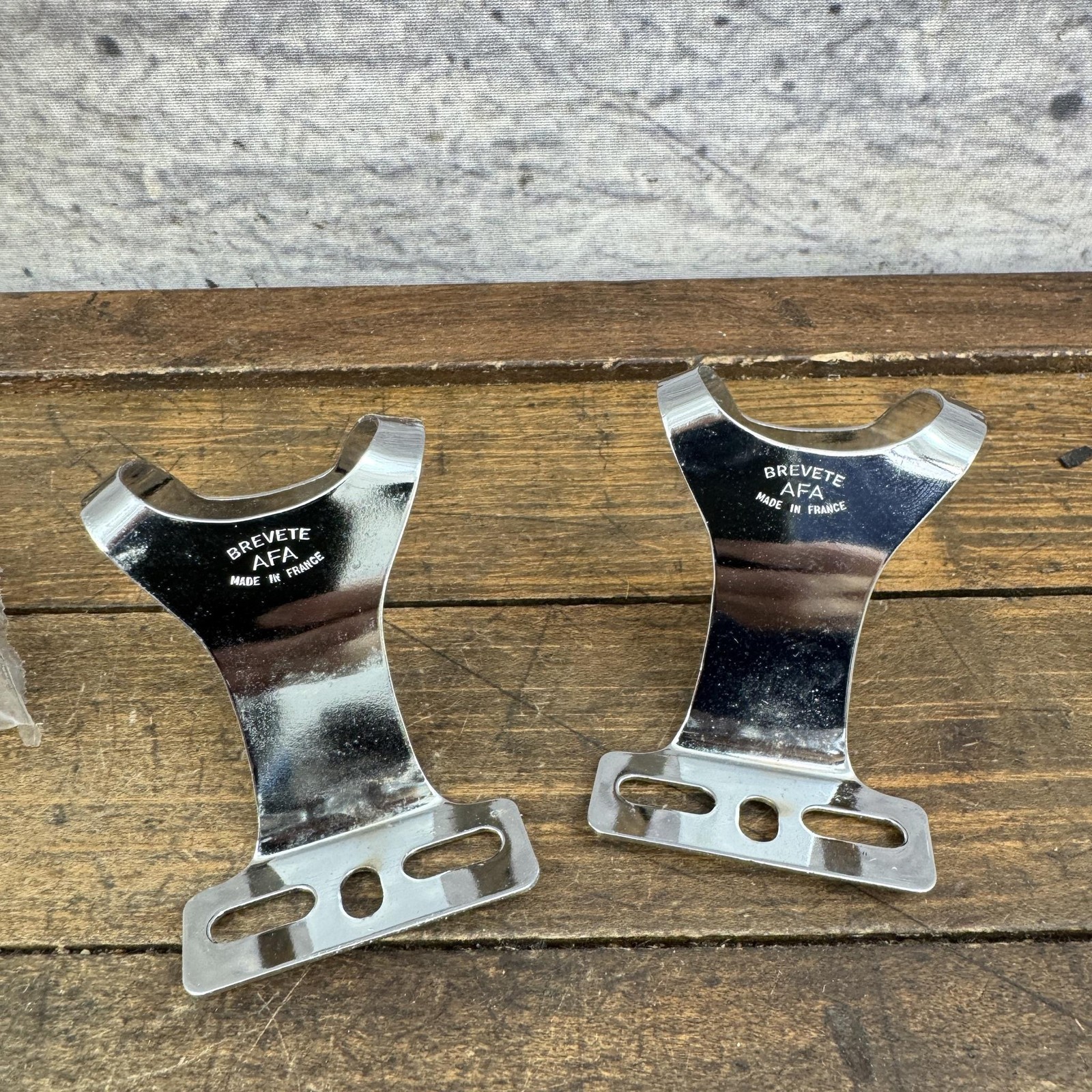 Vintage Christophe Mini Toe Clips NOS 50M Steel Chrome Pair Road Bike France 95g