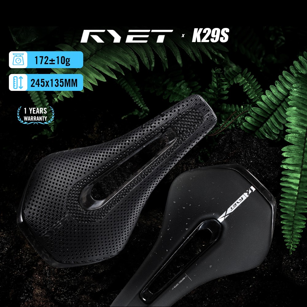 3D Printed Carbon Bike Saddle 135/145/155mm for MTB Gravel Road Bike Hollow Tech