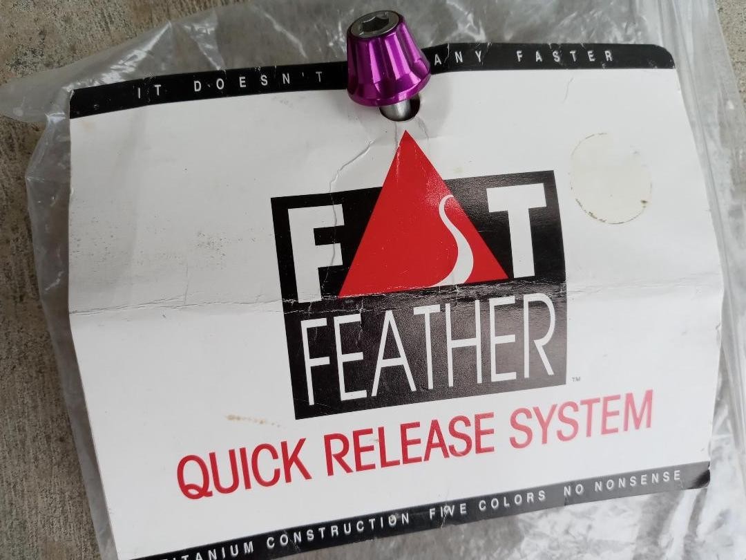 Vtg. Fast Feather Purple/Violet Ti Mtn SEAT POST Lock Nut Mint/NIB + Allen!