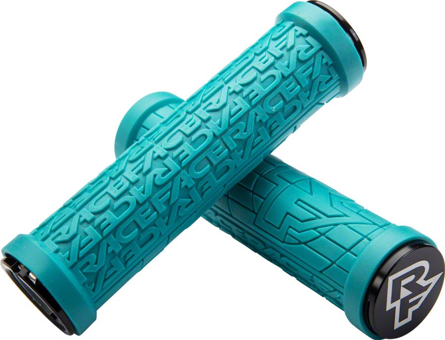 RaceFace Grippler Grips – Turquoise, Lock-On, 33mm