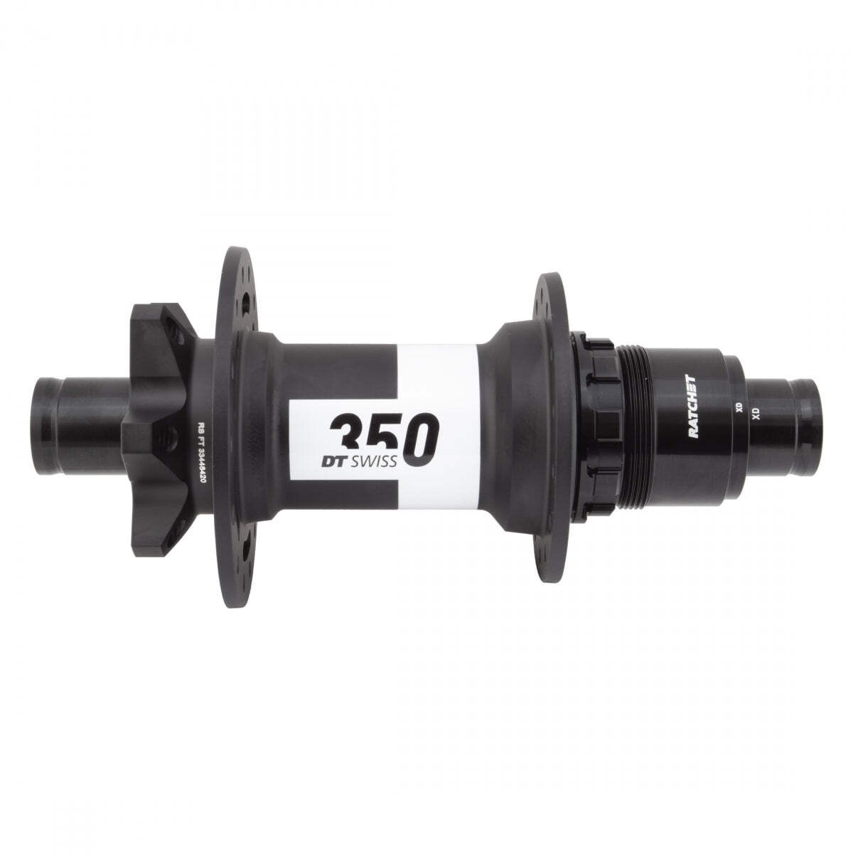 DT Swiss Alloy Rear 350 MTB Bicycle Hub, 28 Hole, 148mm, 36T, Black