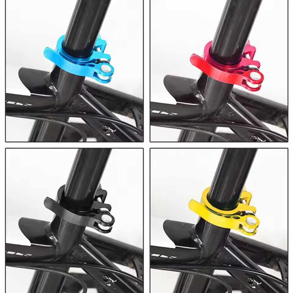 Bike Seatpost Clamp MTB Quick Release Seat Post Collar Aluminium Alloy 28.6 34.9